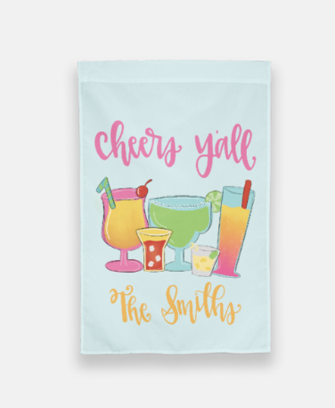 Personalized Summer Cocktail Garden Flag