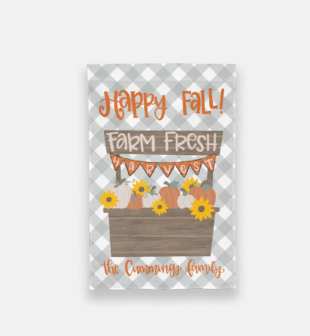 Fall Farm Stand Personalized Garden Flag