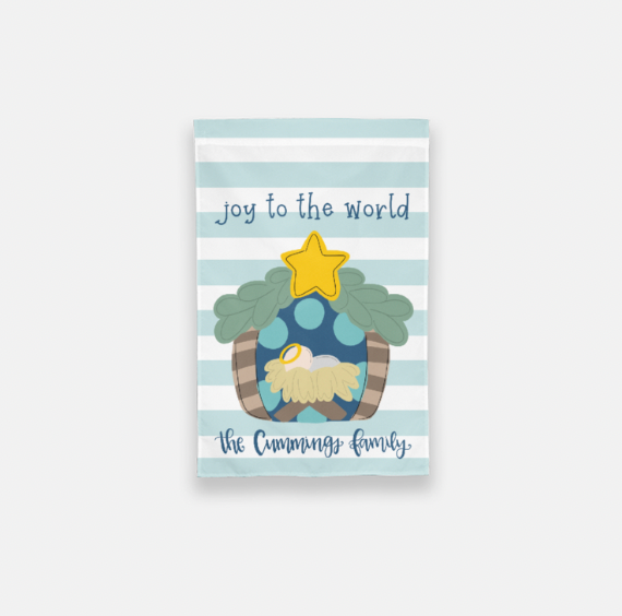 Joy to the World Nativity Garden Flag