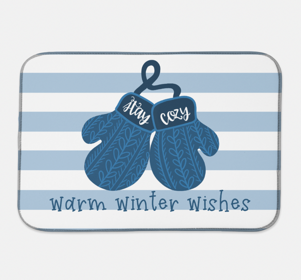 Warm Winter Wishes Dish Mat