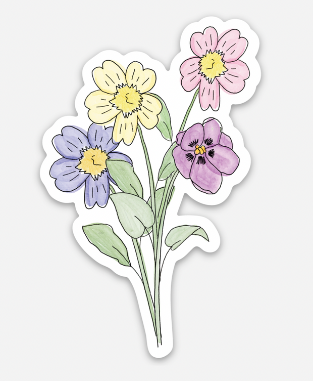 February Birth Flower Sticker: Primrose