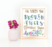 Beautiful Broken Pieces Painting and Print