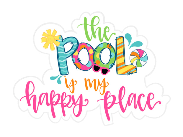 Pool is My Happy Place sticker