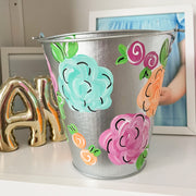 Personalized Floral Easter Bucket