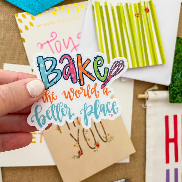 Bake the World sticker